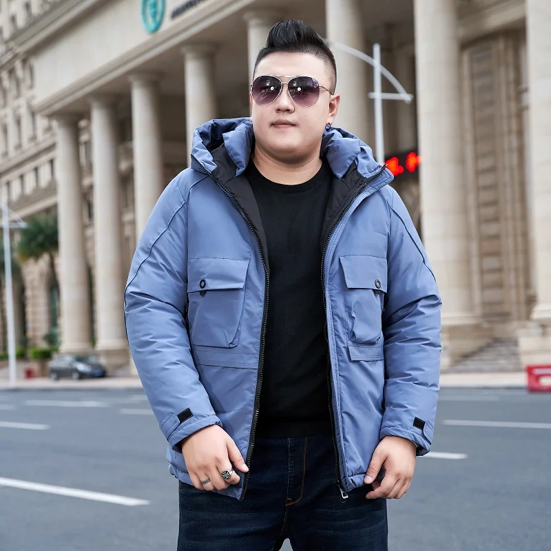 

winter New men's hooded Parka men's fashion casual Cotton jacket men jacket 140 KG 150KG winter coat large size 10XL 9XL 8XL 7XL