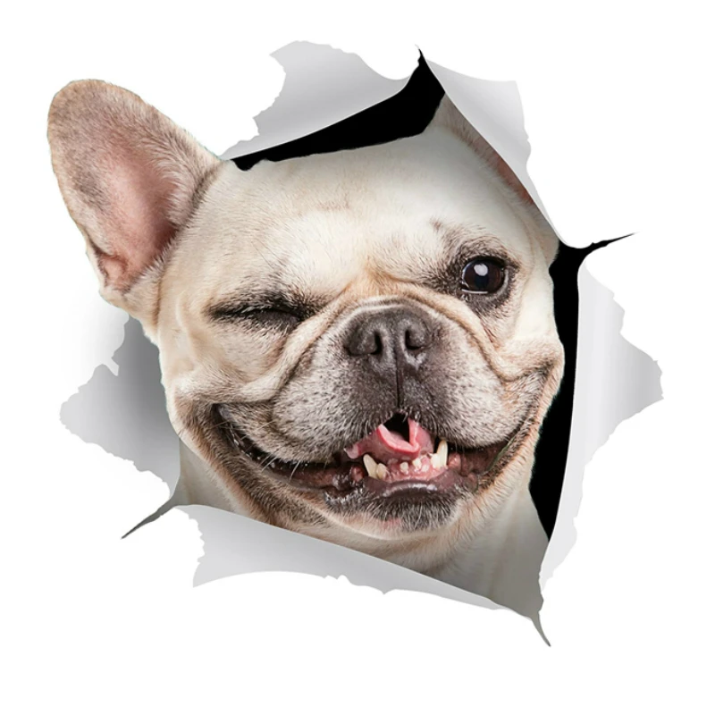 

Car Sticker Dog Winks French Bulldog Car Sticker Car Accessories Waterproof PCV Decals 15cm*15cm