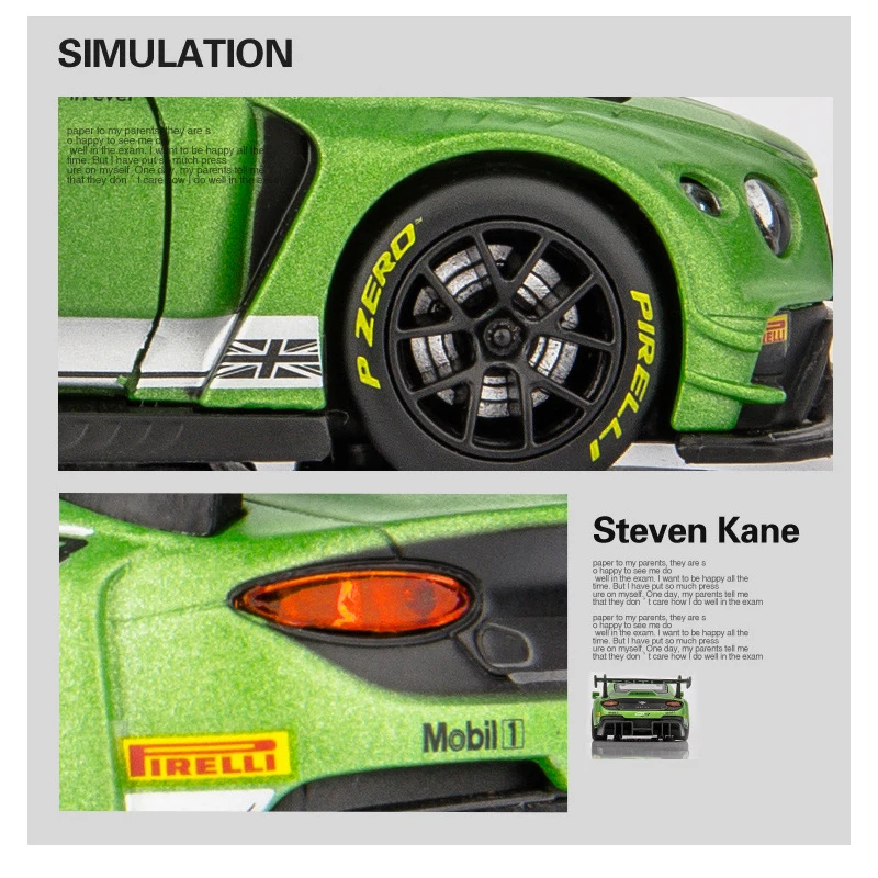 Модель автомобиля bentley GT3 1:32 из сплава игрушечная машинка с откидной крышкой