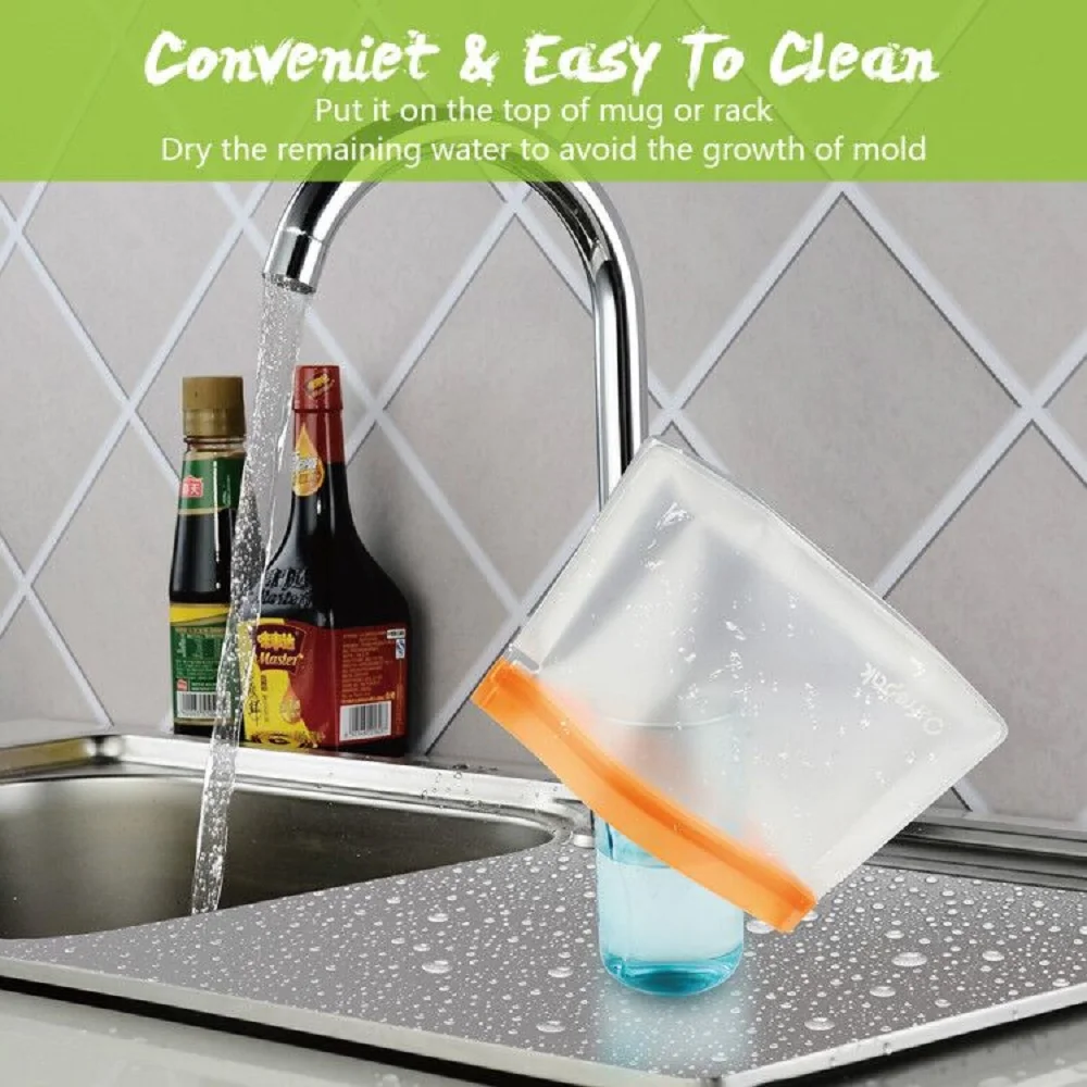 Многоразовая Экологически чистая морозильная камера с замком-молнией