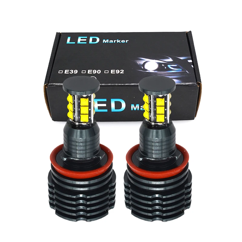 HIDLT 2PCS 120W H8 LED Angel Eyes Marker Kit 6000K White Error Free Car Light Bulbs For E90 E92 M3 E82 E60 E70 X5 E71 X6 | Автомобили и