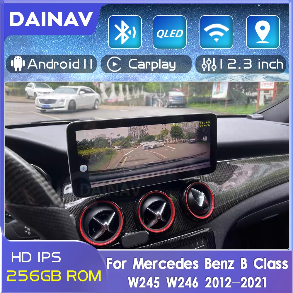 

Автомобильный радиоприемник 8 + 256 ГБ Android 11,0 GPS-навигация для Mercedes Benz B Class W245 W246 2012-2021 мультимедийный плеер стерео