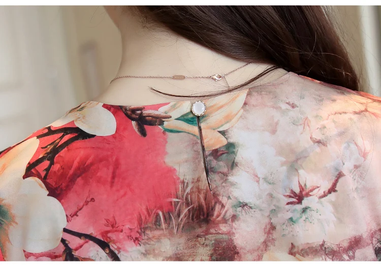 Размера плюс 2021 с модным принтом женская шифоновая блузка низким вырезом рубашка