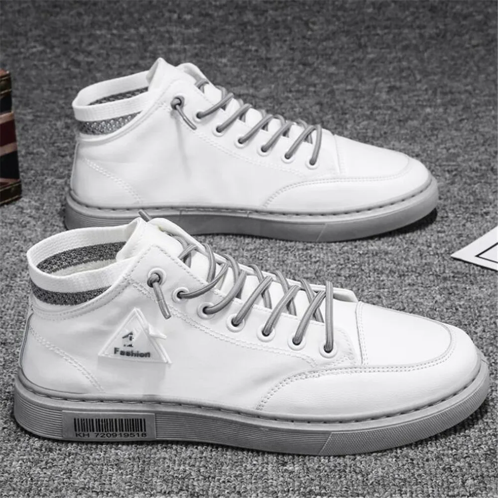 

Trendy men's shoes, new casual shoes, all-match white shoes, middle cut outdoor breathable sneakers men's shoes fashion sneakers