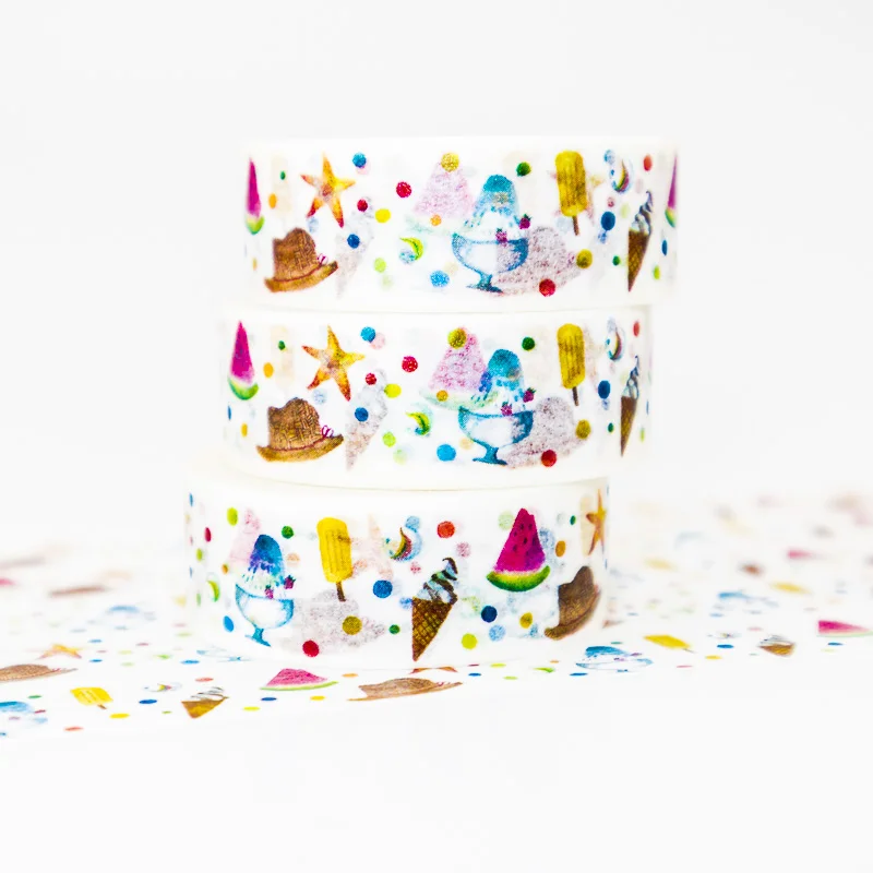 

Summer Life Colorful Washi Tape Set Masking Paper Tape Sticky Decorative DIY Decoration Office Stationery Scrapbook 1PCS