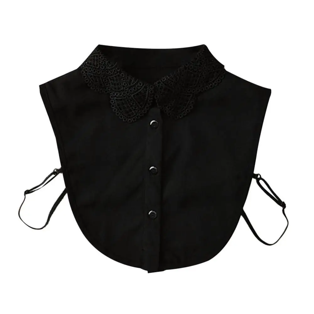 

4pcs buttons FashionWomen Lace Fake White Black Shirt Botton Collar Detachable Blouse AccessoryEasy to matchfor Wear