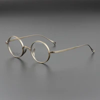 japanese handmade john lennon round pure titanium glasses frame men prescription eyeglasses women vintage myopia optical eyewear