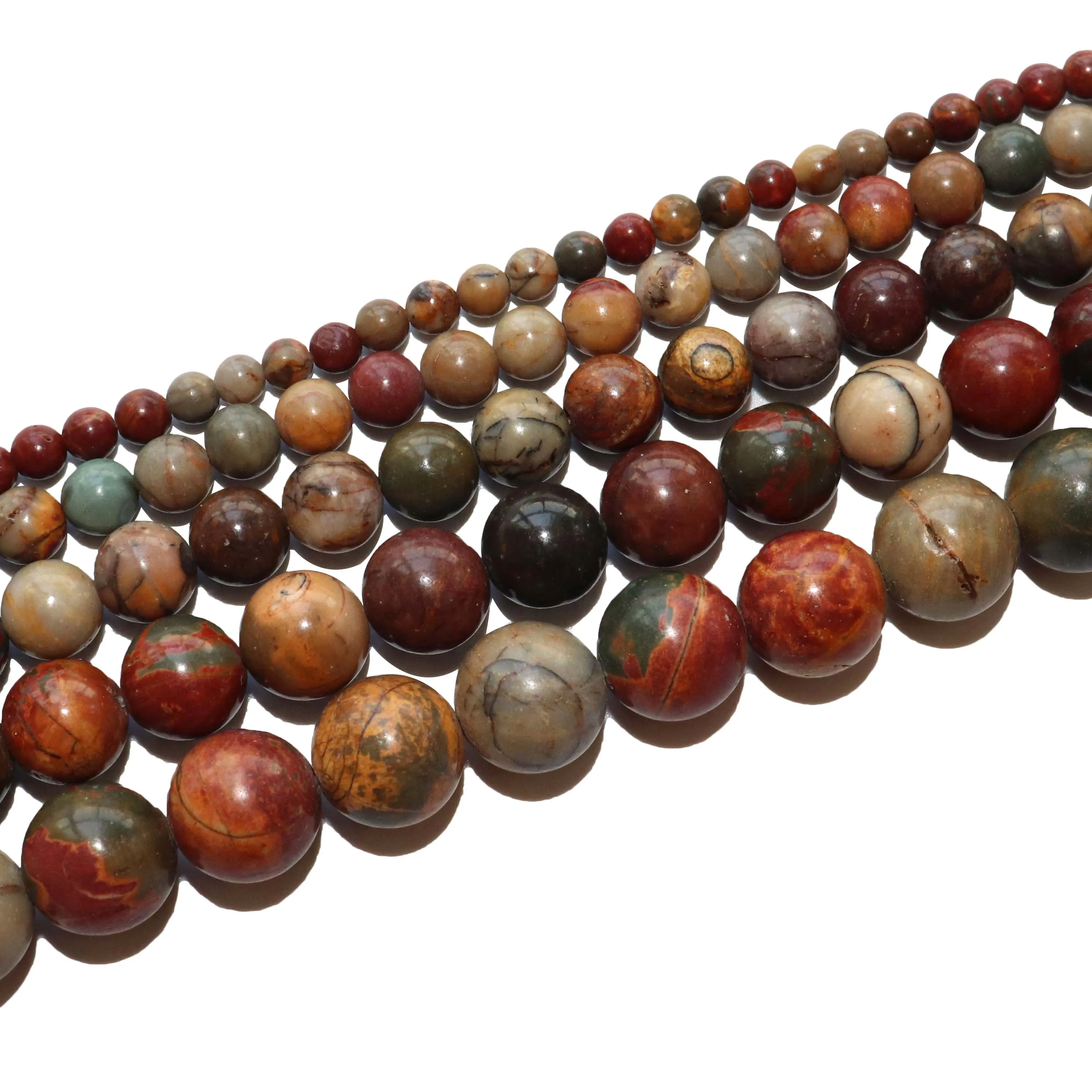 Натуральный красочный камень Пикассо круглые бусины-разделители россыпью для