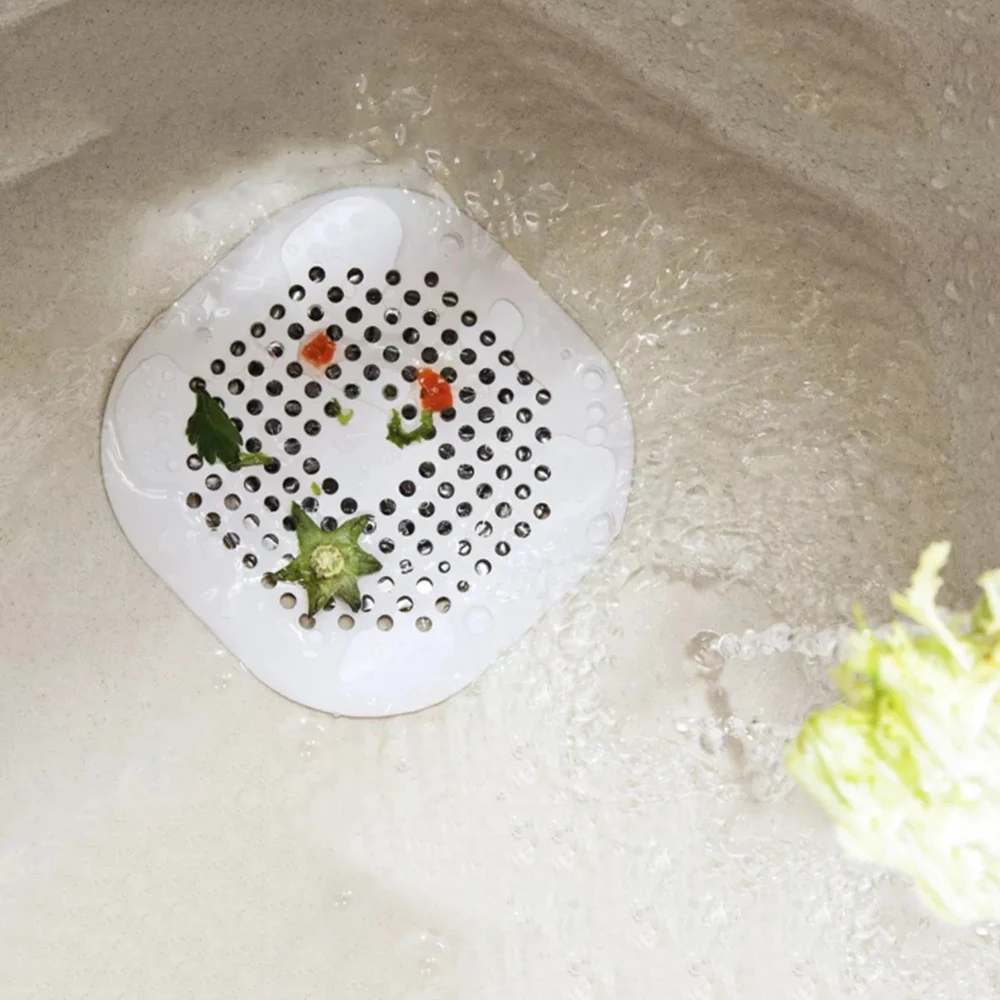 

5cps Kitchen Bathroom Shower Drain Covers Anti-Clogging Floor Drain Filter Sink Strainer Hair Stopper Bathroom Accessories