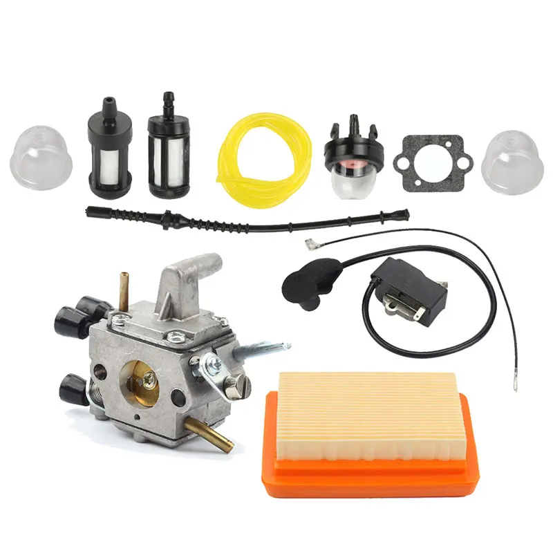 

1 Set FS120 FS200 FS250 Practical Trimmer Cutter Durable..Carburetor Kit Air Filter.For Stihl