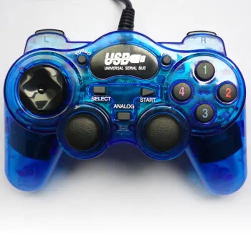 

Blue USB Wired Gamepad Controller Joypad for PC & Laptop with Vibration Feedback