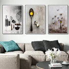 Классическая кухонная утварь, Картина на холсте, Скандинавская роспись, плакаты и принты, Настенная картина для кухни, комнаты, Настенный декор