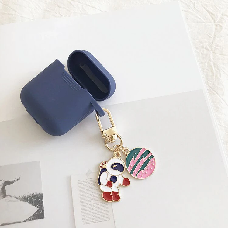 6 Космический астронавт, космонавт силиконовый чехол для Airpods 1 2 аксессуары чехол Защитный чехол Сумка Коробка Чехол для наушников брелок - Цвет: 6
