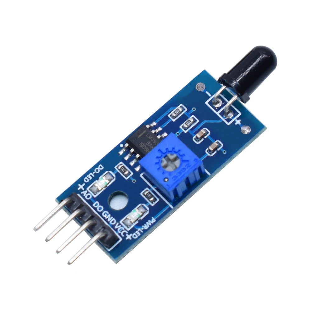 LM393 3/4-контактный ИК-датчик обнаружения пламени модуль детектора огня