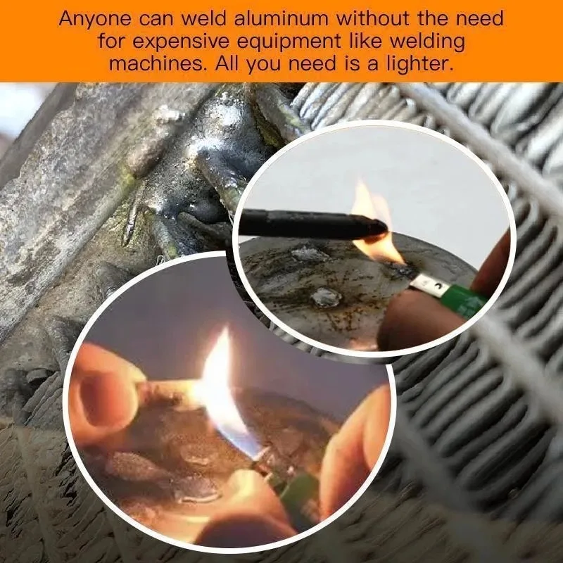 

3pcs Welding Rod Powder Cored Aluminum Welding Rod Low Temperature Easy Melt Aluminum No Need Solder Weld Tools