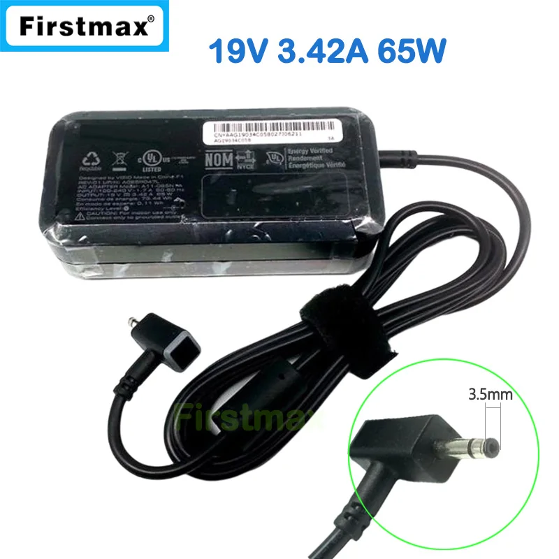 Адаптер переменного тока A065R047L, 65 Вт, 19 в, 3,42 А, для ультрабука, ПК-зарядного устройства, для Vizio, A11-065N1A, CT15-A5, CN15-A0, CN15-A1, для ультрабука, с зарядным устройством, для ПК, для детей в возрасте от 1 года до 4 лет