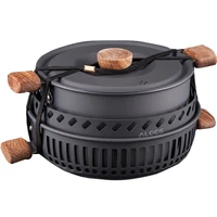 alocs cw c33 outdoor hotpot set gas stove and one 2 0l pot for 2 4 people and a carrying bag