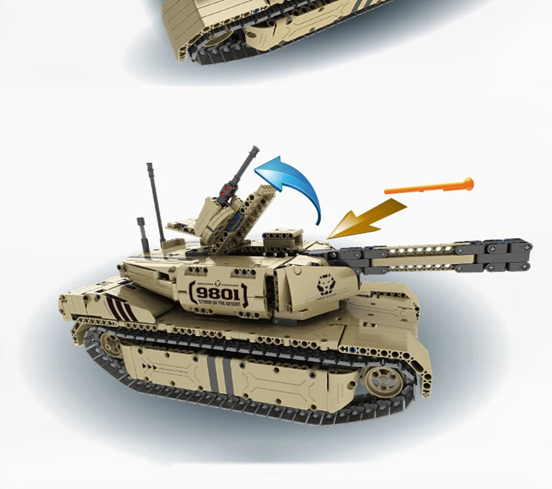 RC строительные блоки Танк Игрушка 9801 M1A2 1276 шт. армейский Военный пульт дистанционного управления 50 м расстояние построить игрушечный конструктор RC автомобиль подарок малыш