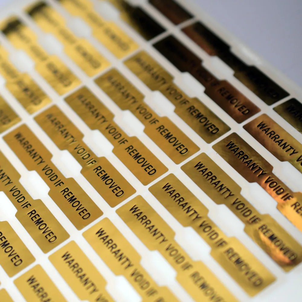 Герметичная голографическая наклейка гарантия пустая если удалена Серебристая
