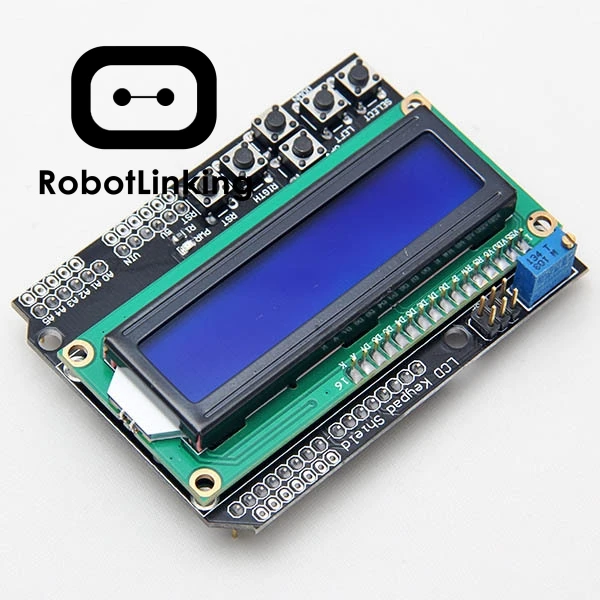 1602 ЖК-плата клавиатура Щит Синяя подсветка для Arduino Duemilanove РОБОТ