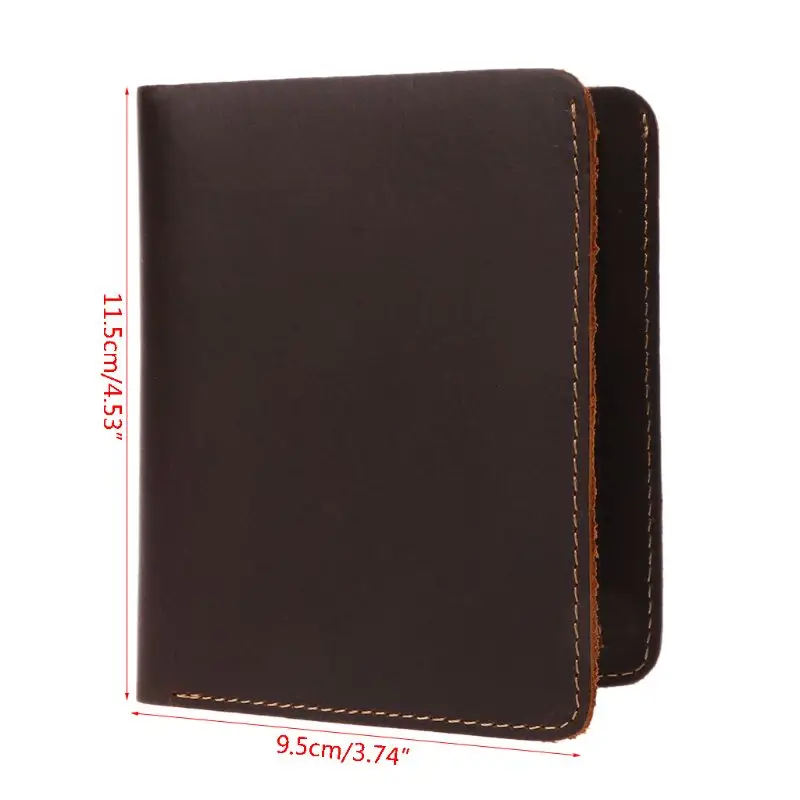 THINKTHENDO Винтажный Мужской кошелек из кожи Крейзи Хорс двойной натуральной