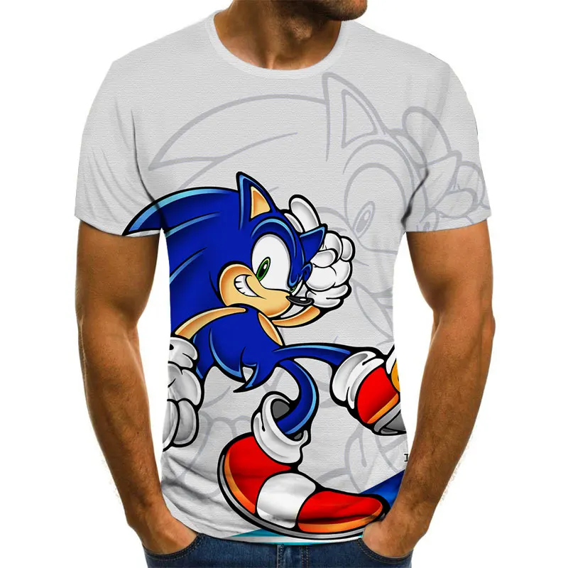 

3D Casual Boys clothes Sonic t shirt printed Kids clothes summer T shirt Fashion street cartoon T-shirt