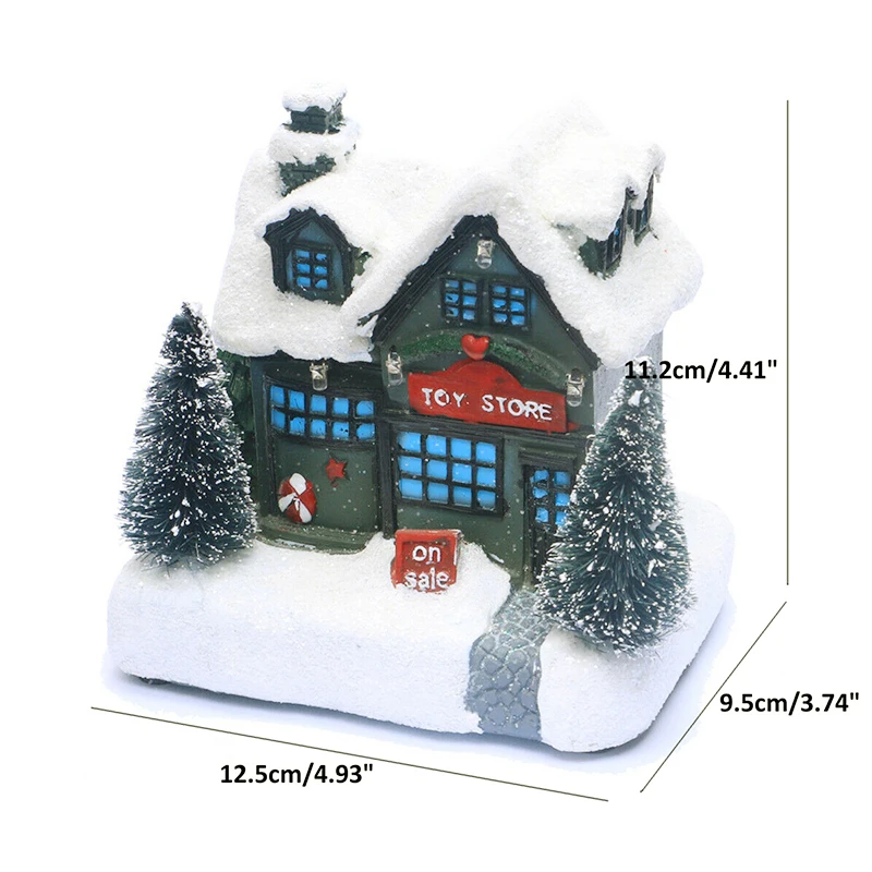 Рождественские украшения в виде зимней деревни и городов светодиодное