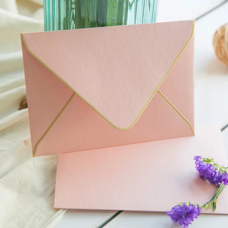 20 шт./лот жемчужный светло розовый конверт Свадебная пригласительная открытка