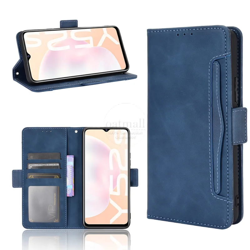 for vivo y52s 5g wallet case magnetic book flip cover for vivo y31s 5g card photo holder luxury leather mobile phone fundas free global shipping