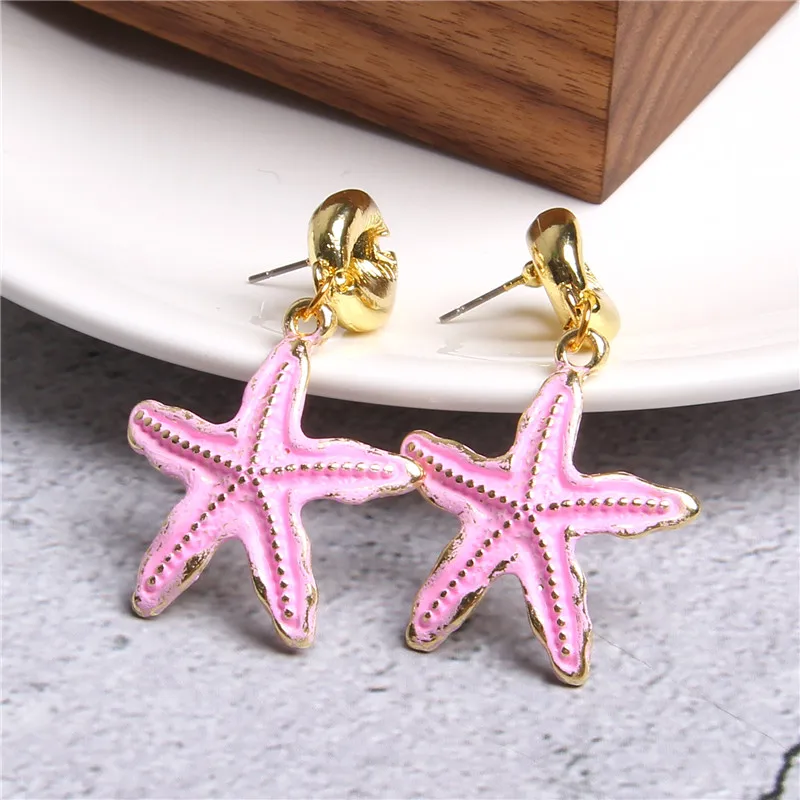 Женские богемные серьги золотого цвета серьги-подвески с металлическим корпусом