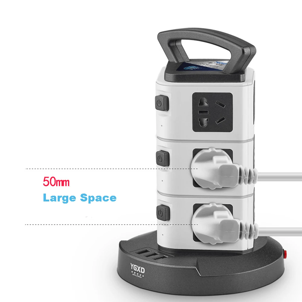 Удлинитель электрический с защитой от перенапряжения 16 розеток USB 1 8/2 8/4 8