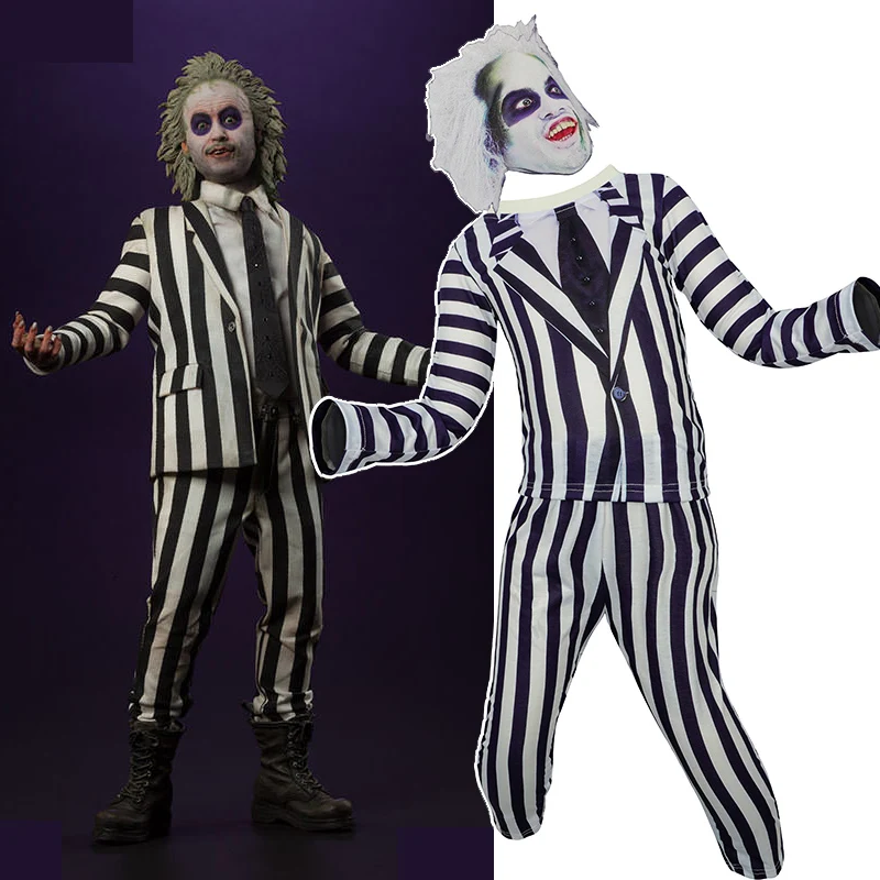 

Halloween Costume Cosplay Boys Hood Ghost Scream Face Costume Killer Robe Scary Halloween Costume For Kids Mask Jumpsuit set