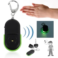 portable size old people anti lost alarm key finder wireless useful whistle sound led light locator finder keychain