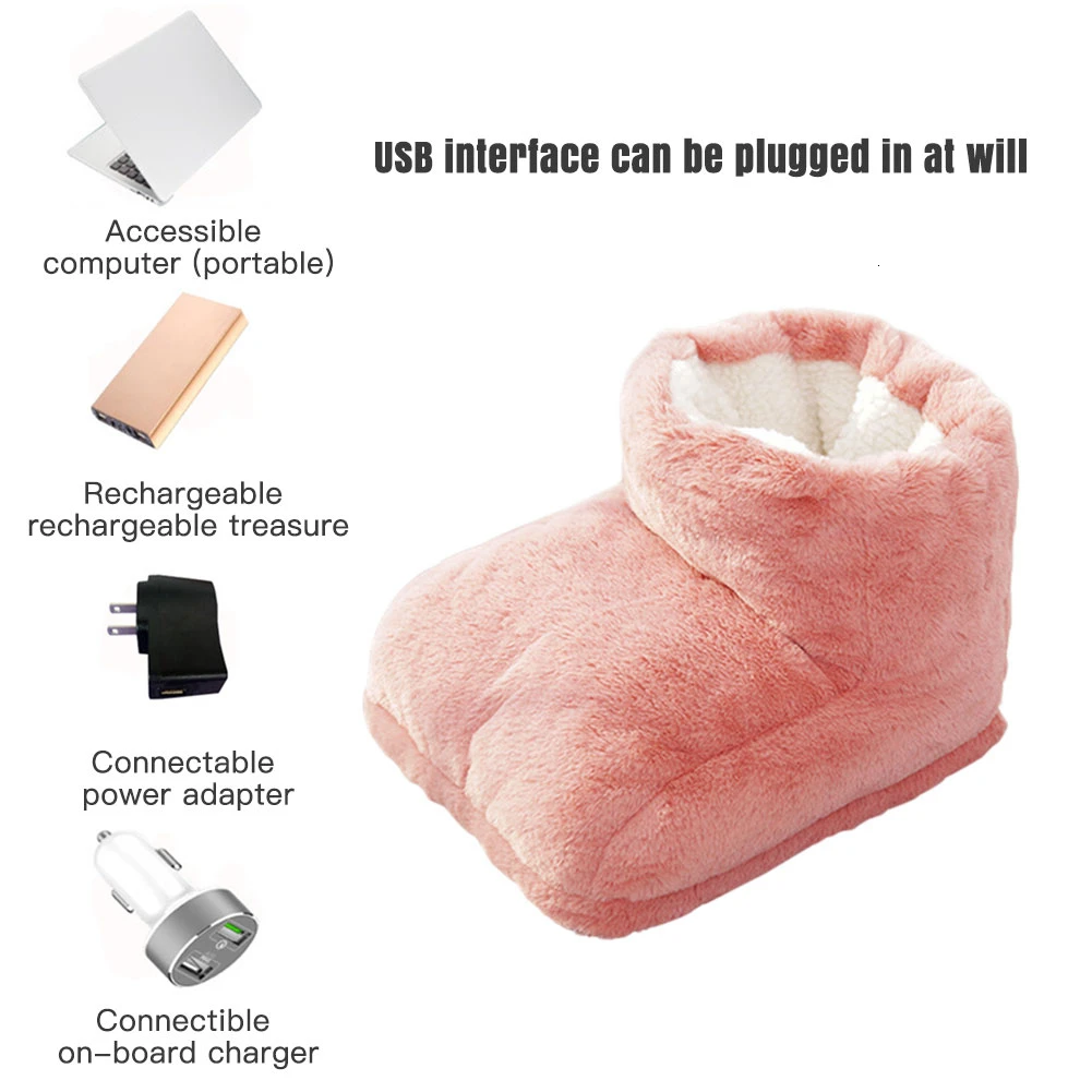 Электрический теплый коврик для ног теплые тапочки обуви шерстяной быстрой