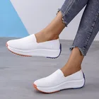 Туфли женские без шнуровки, дышащие сетчатые легкие лоферы, Вулканизированная подошва, повседневная обувь, размера плюс 2021