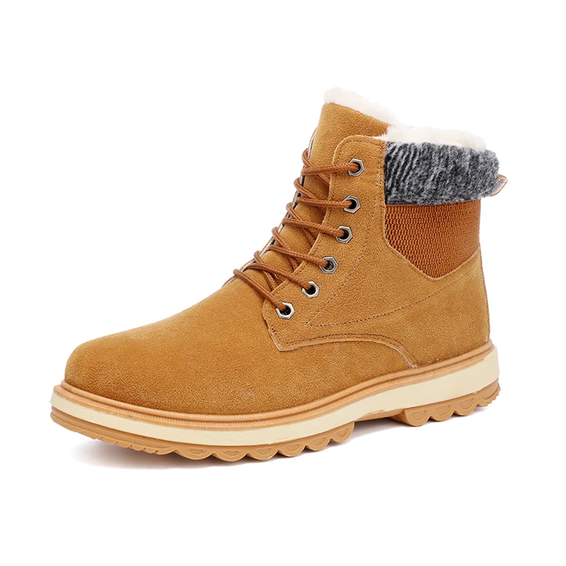 2019 теплые мужские зимние ботинки высокие бархатные повседневные ботинки|Зимние