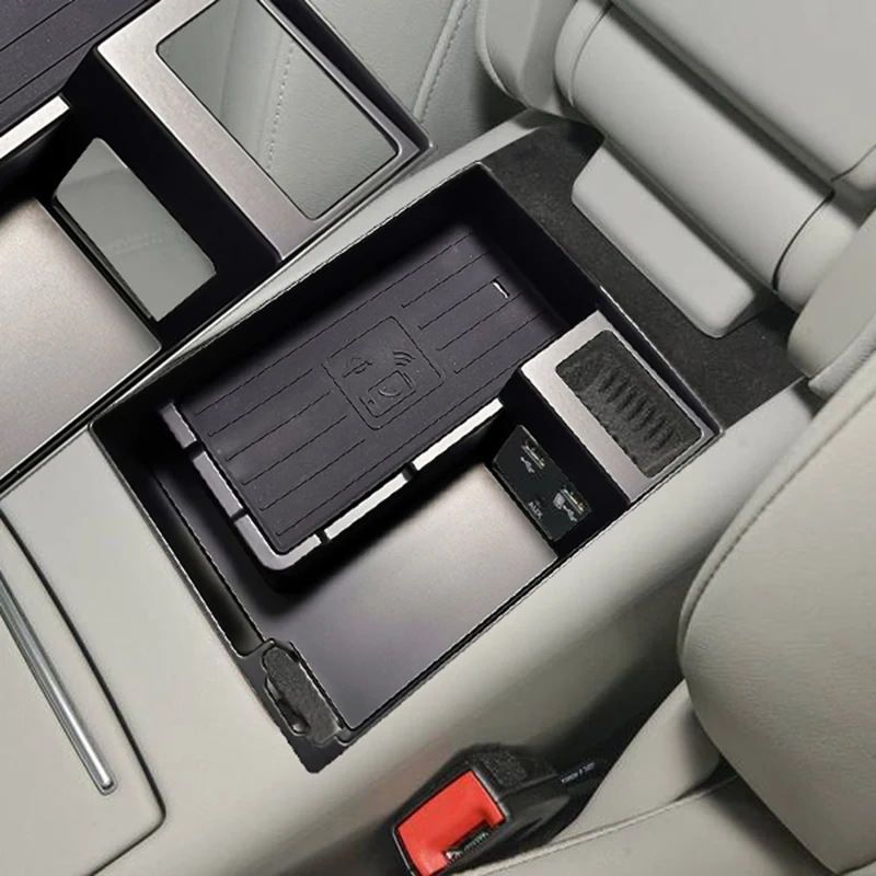 

Car QI wireless charger 15W fast charging case armrest box phone holder charging plate accessories for Audi A6 C7 A7 2014-2017