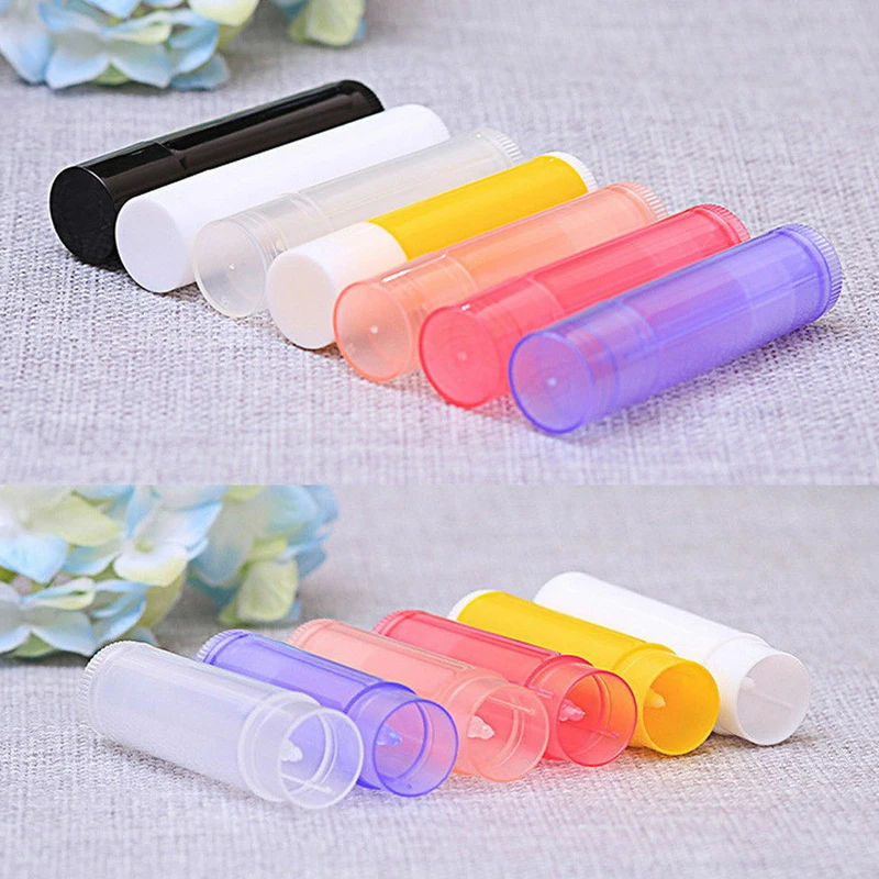 

10 Pcs Empty Lip Balm Tubes Bulk 5g 5ml with Twist Bottom Lipstick Clear Refillable Lip Balm Container for DIY Cosmetic Makeup