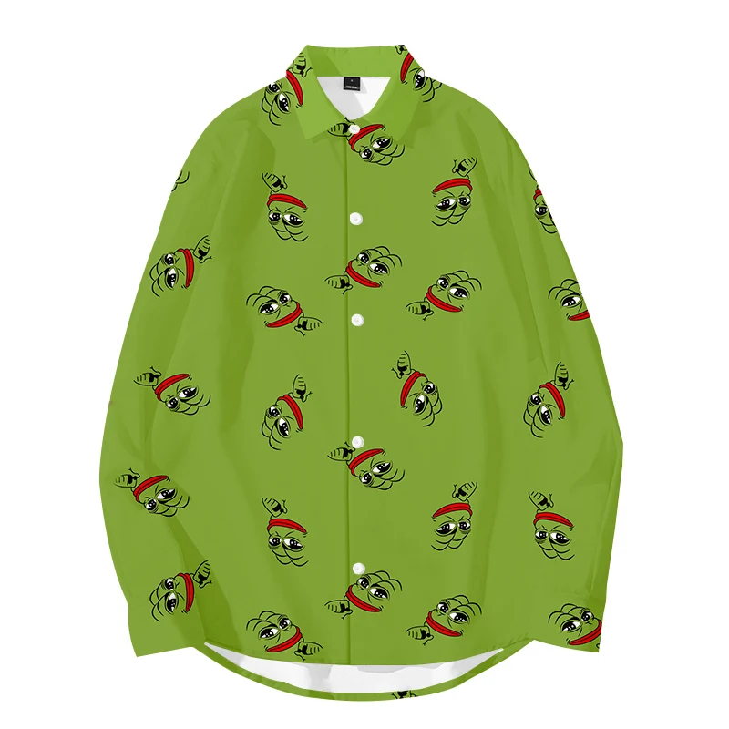 Мужская приталенная рубашка на пуговицах повседневная зеленая с длинным рукавом