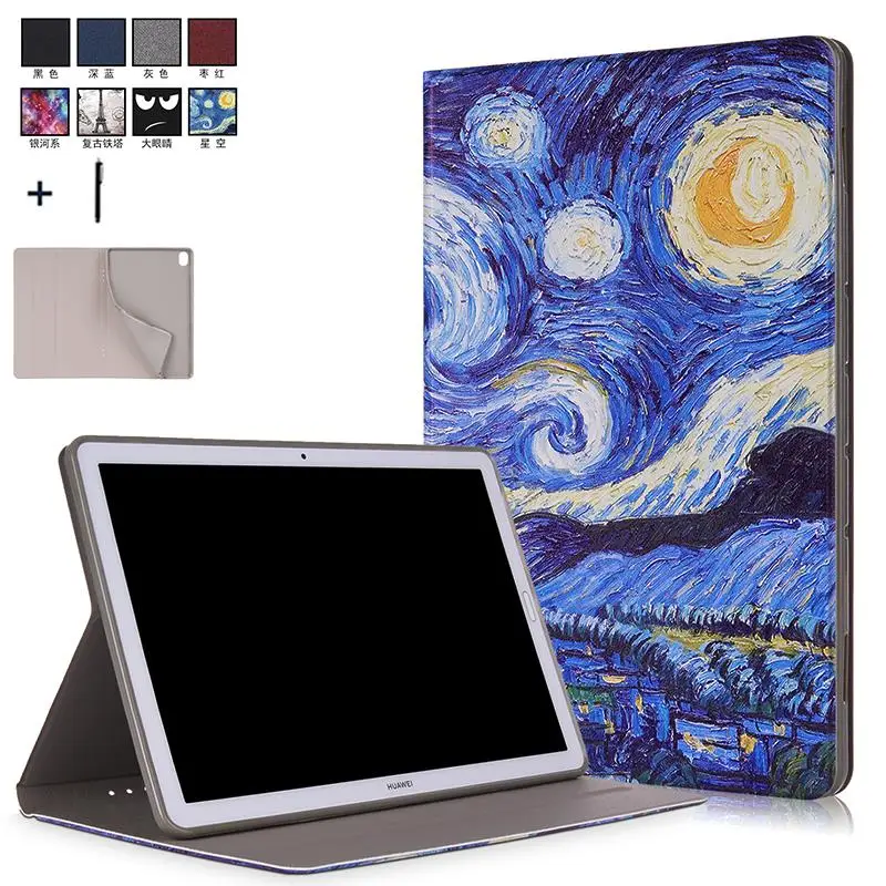 Кожаный чехол с откидной крышкой для Huawei Mediapad M6 10 8 2019 дюйма|Чехлы планшетов и
