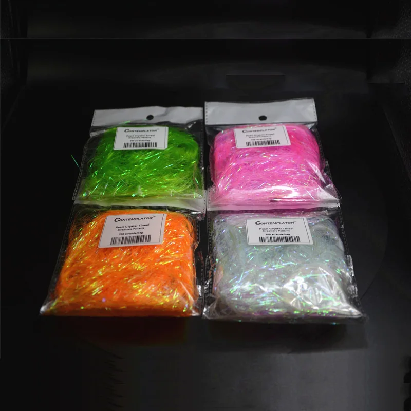 7 цветов призма для вязания мушек мишура Нимфа синтетические материалы Сияющие