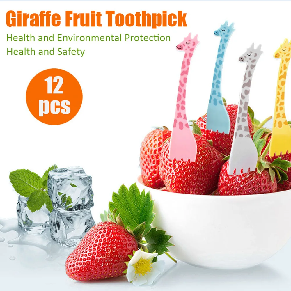 Фруктовая вилка для животных 10 шт./12 шт. мини мультфильм детская закуска торт
