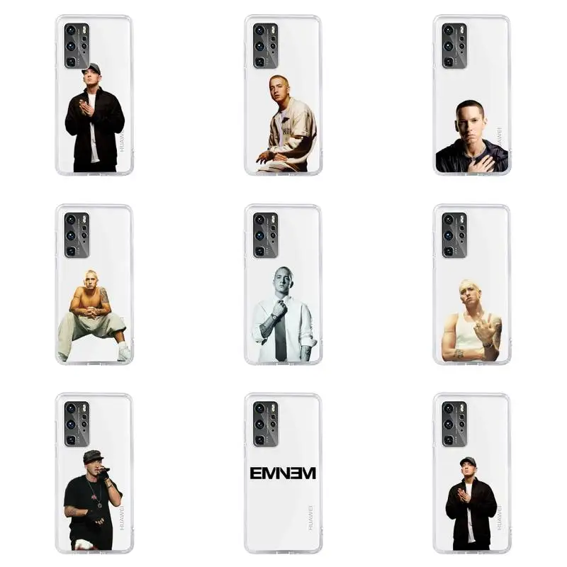 

Eminem Phone Case For Huawei P40 P30 P20 Mate Honor 10i 30 20 i 10 40 8x 9x Pro Lite Transparent Cover