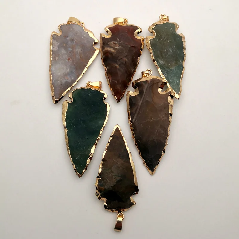 Ожерелье из полудрагоценных камней с гальваническим покрытием золота индийских