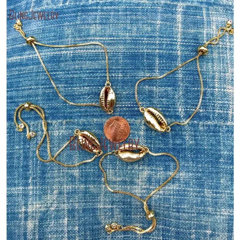Золотой рыбья кость сырья Boho Chic Радужный Галиотис оболочки жесткий Браслет-манжета Белый полумесяц раковина Каури регулируемый браслет BM27548