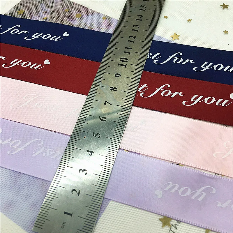 Полиэстеровая лента с принтом Just for You для украшения свадебной вечеринки ленты