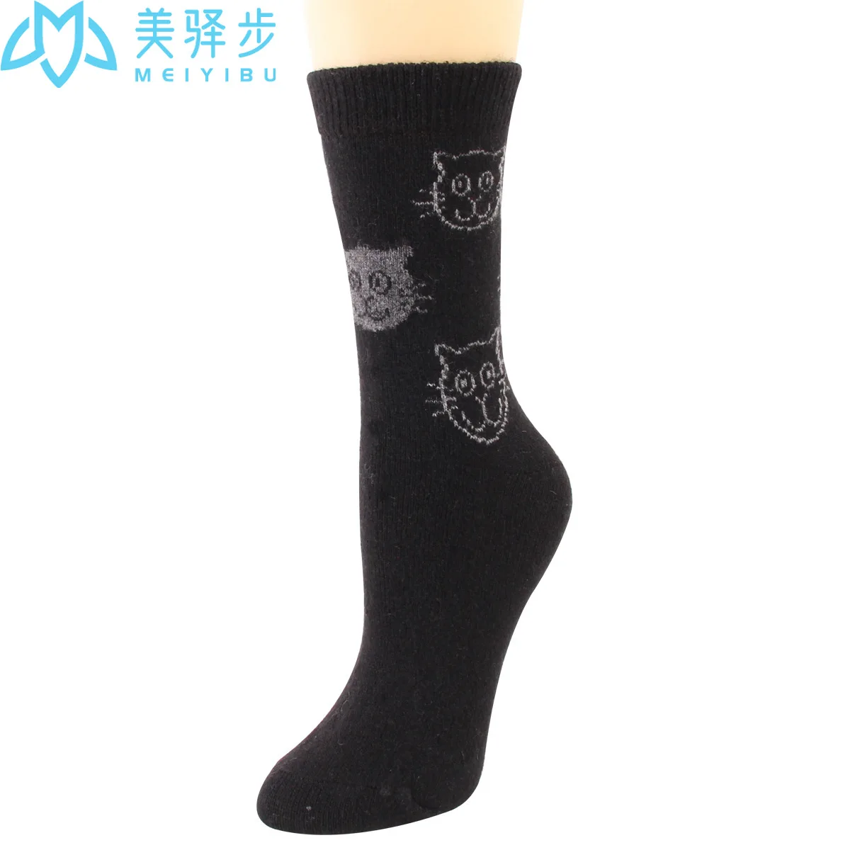 12 Pairs Per Set Winter New Warm Women's Wool Socks Cartoon Cat Soft Comfort Wool Socks Hot Sales Women's Cashmere Socks