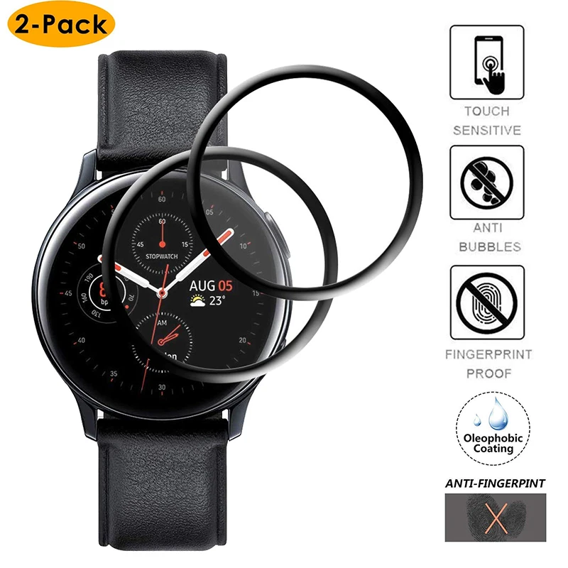 3D изогнутое полное покрытие закаленное стекло для Samsung Galaxy Watch active 2 44 мм Защитное