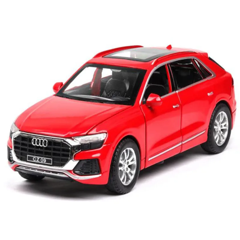 Красный 1/32 высокое моделирование Q8 Diecasts и Игрушечная модель автомобиля со звуком и светом коллекционная машинка Игрушки для мальчиков подарок для детей brinquedos - Цвет: Красный