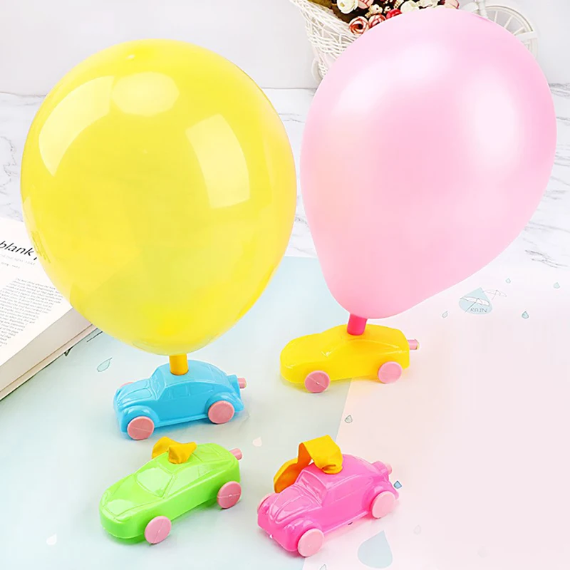 

1pc DIY Balloon Powered Car Recoil Force Science Technology Experiment Students Toys